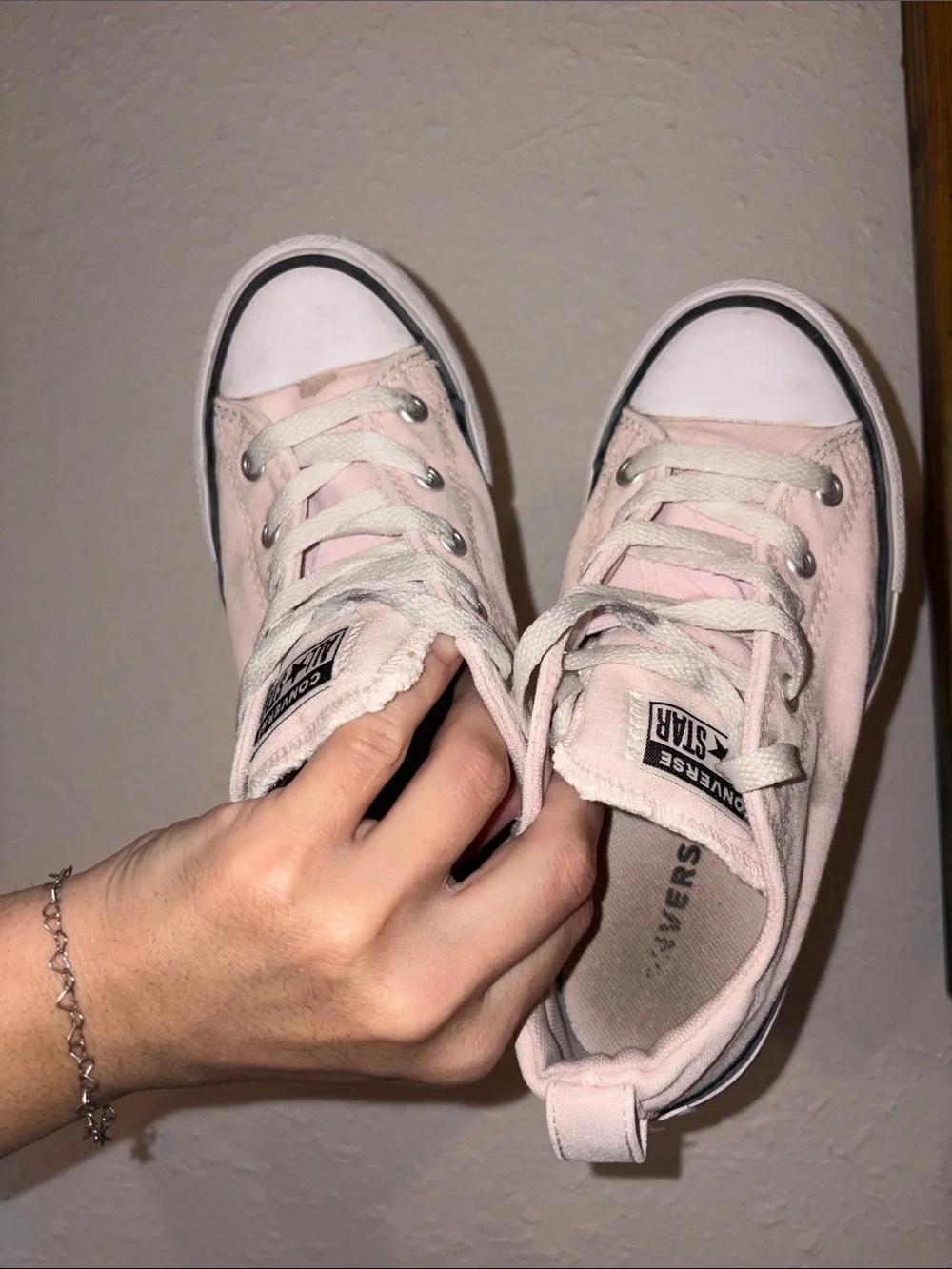 Converse Kids Light Pink Low Top Canvas Sneakers